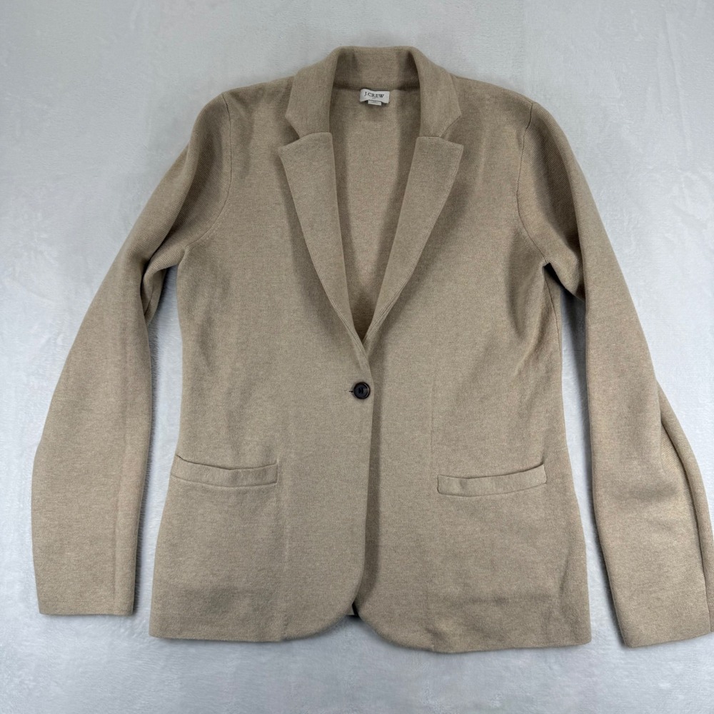 J.Crew Schoolboy Sweater-Blazer Heather Light Khaki Size‎ Medium Menswear Style